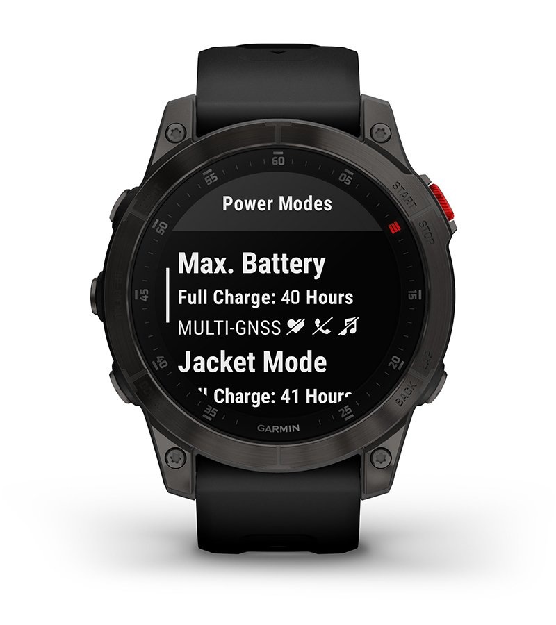 Inteligentné hodinky Garmin epix Pro (Gen 2) Sapphire - 51 mm - Titan Carbon Grey / Black Silicone Band