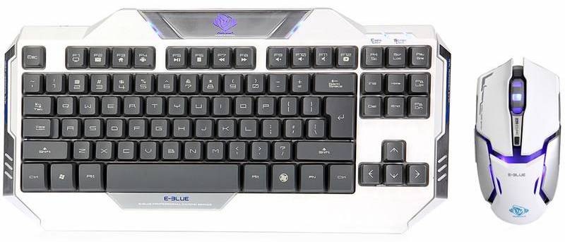 Klávesnica s myšou E-Blue Auroza, US biela