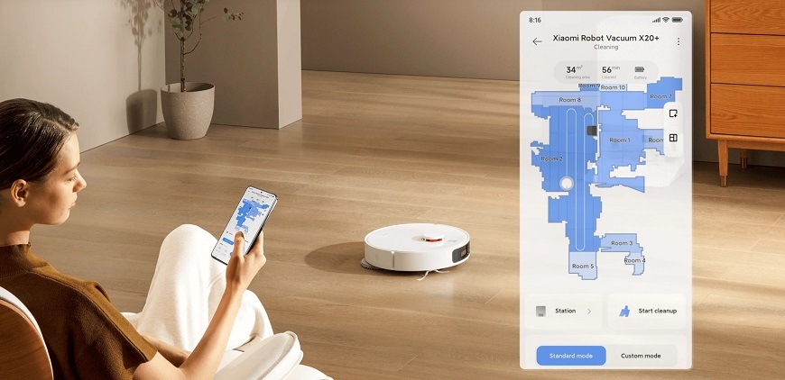 Robotický vysávač Xiaomi Robot Vacuum X20+ biely Robotický vysávač Xiaomi Robot Vacuum X20+ biely