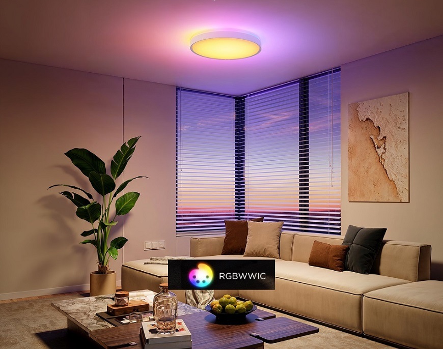 LED stropné svietidlo Govee RGBICWW Smart duálny, 4300lm, 38cm, Matter biele Govee RGBICWW Smart duálne stropné svetlo 4300lm 38cm Matter