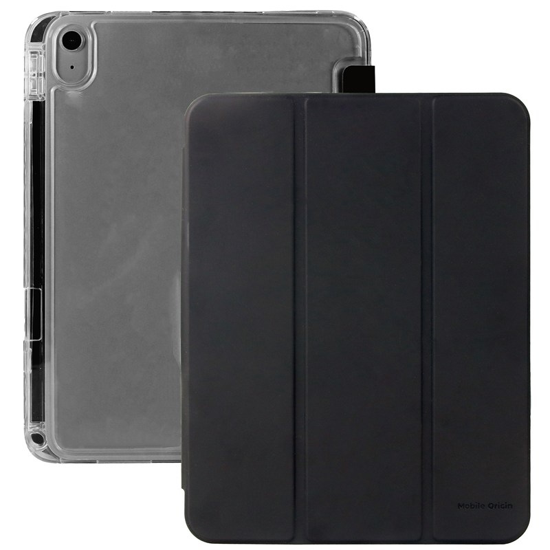 Puzdro na tablet flipové Mobile Origin Easy Tablet Case na Apple iPad Air 11" (M2 2024/M3 2025, čierna/priehľadná)