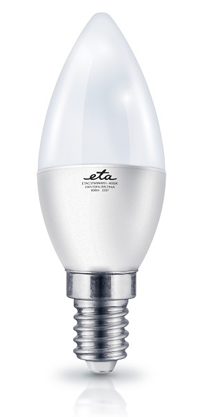 LED žiarovka ETA EKO LEDka sviečka 8W, E14, teplá biela