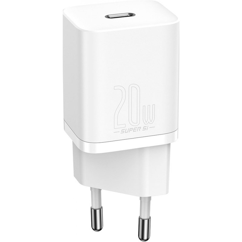 Nabíjačka do siete Baseus Super Si USB-C, 20 W, QC 3.0 biela