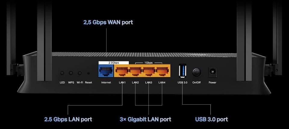 Router TP-Link Archer BE3600 čierny