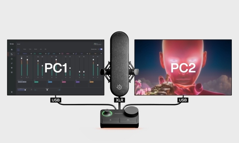 Mikrofón SteelSeries Alias Pro čierny