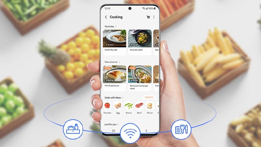 Chladnička Samsung BRR29603EWW/EF biela mobilné aplikácie smartthings na telefóne