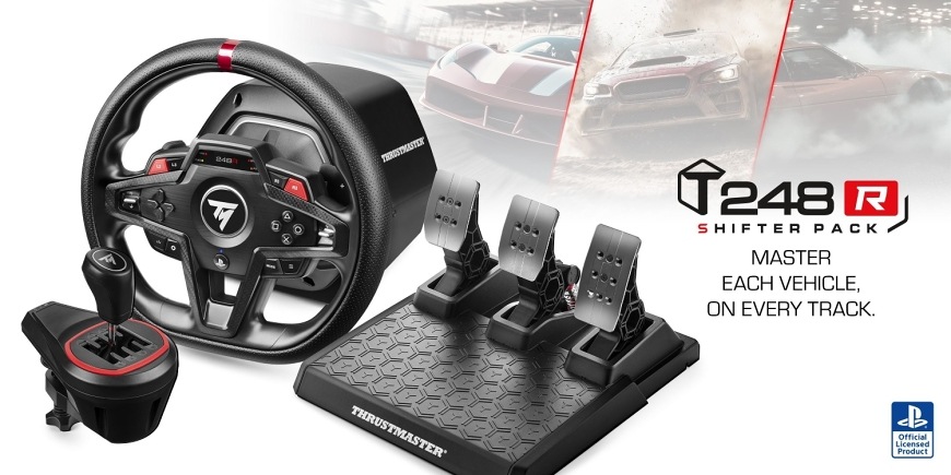 Súprava volantu, pedálov a radiacej páky s označením T248R Shifter Pack