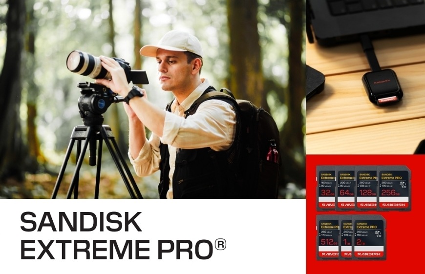 Pamäťová karta SANDISK SDXC Extreme Pro 64GB UHS-I U3 (200R/90W) Produktový rad pamäťových kariet SANDISK Extreme PRO SD