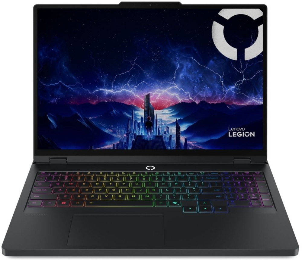 Notebook Lenovo Legion Pro 5 16IRX10 + Xbox Game Pass Premium na 2 mesiace zadarmo čierny Otvorený notebook Lenovo Legion Pro 5 z prednej strany