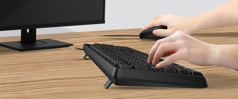 Klávesnica s myšou Genius KM-170, drôtový set, copilot, USB, CZ+SK layout čierna Genius KM-170 (31330006418)