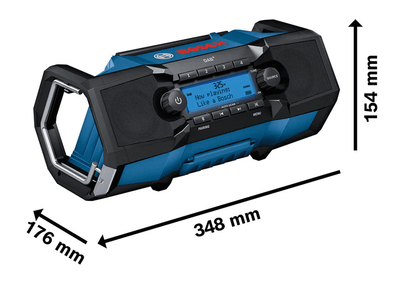 Stavebné rádio Bosch Professional GPB 18V-2 SC (bez batérie)