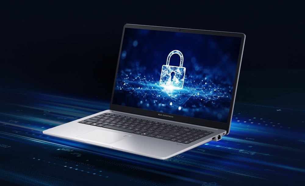 Notebook Asus ExpertBook P1 sivý Zámok na obrazovke notebooku Asus ExpertBook P1