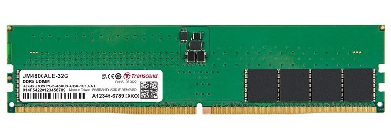 Pamäťový modul UDIMM Transcend JetRam 32GB DDR5 4800MHz CL40