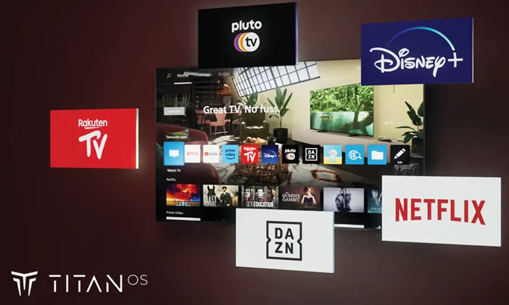 Televízia Philips 55OLED801 s platformou Titan OS ponúka rýchly prístup k obľúbeným streamovacím službám.