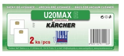 Vrecká pre vysávače Jolly MAX U20 E (2 ks) Vrecká pre vysávače Jolly MAX U20 E (2 ks)