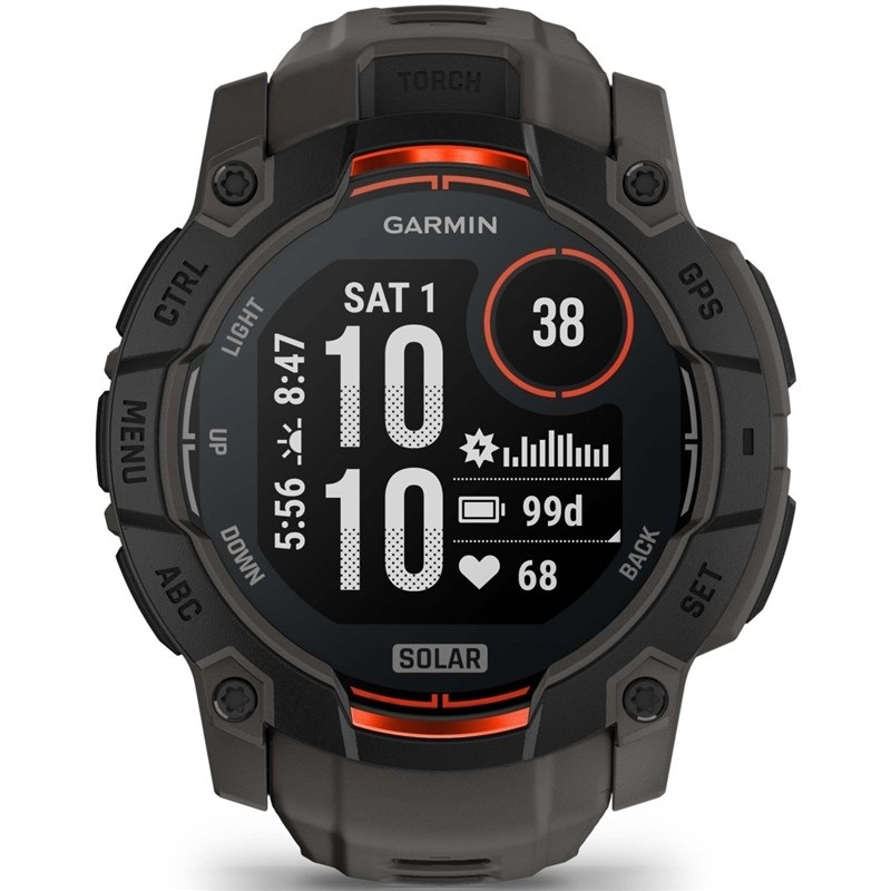 Chytré hodinky Garmin Instinct 3 - 50 mm Solar - čierne