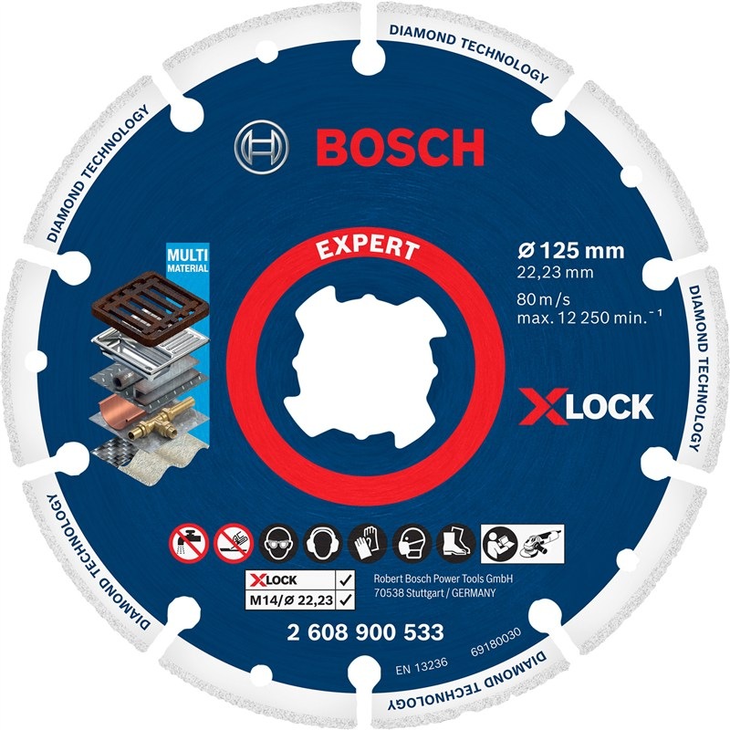 Rezný kotúč Bosch Expert s priemerom 125 mm, pre kovové materiály
