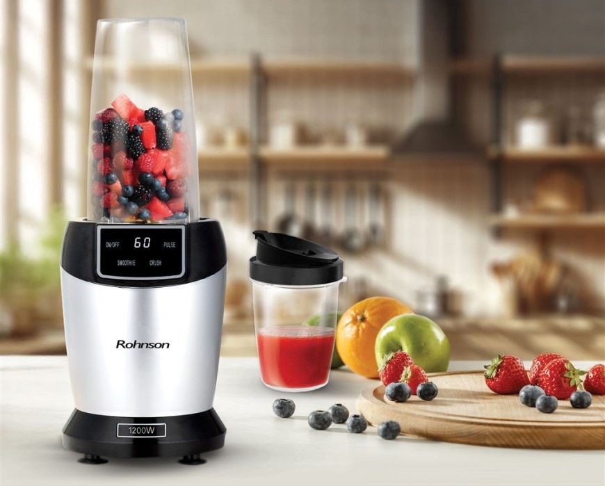 Stolný mixér Rohnson R-599 NutriMax 1 200 W strieborný Stolný mixér Rohnson R-599 NutriMax 1 200 W