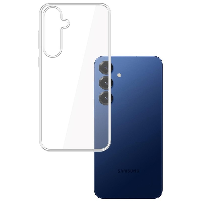 Kryt na mobil 3mk Clear Case na Samsung Galaxy S25 FE, priehľadná