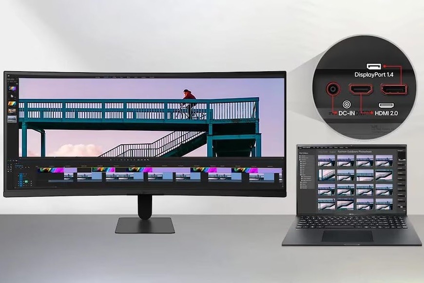 Monitor LG UltraWide 34U601B-B samozrejme podporuje aplikáciu LG Switch, ktorá umožňuje rozdeliť obrazovku, upravovať rozvrhnutie okien a všeobecne si prispôsobiť pracovnú plochu