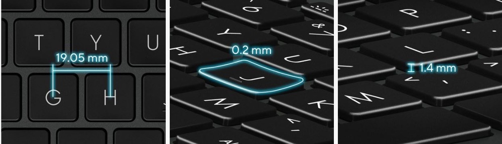 Notebook Asus Vivobook Go 15 strieborný Detail klávesnice Asus ErgoSense