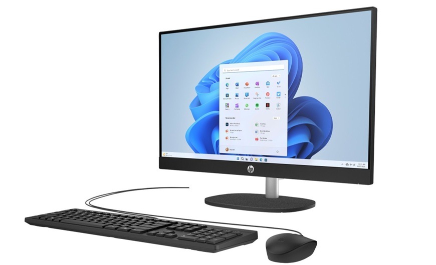 PC all in-one HP 24-cr0023nc + Game Pass predplatné na 2 mesiace biely Detail obrázku počítača.