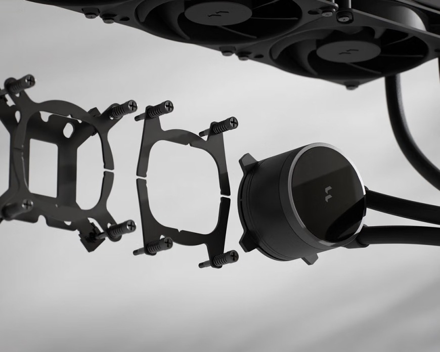 Vodný chladič FRACTAL DESIGN Radius 360 Black čierny Montážny systém bloku chladiča FRACTAL DESIGN Radius 360 Black pre uchytenie na procesorovú päticu