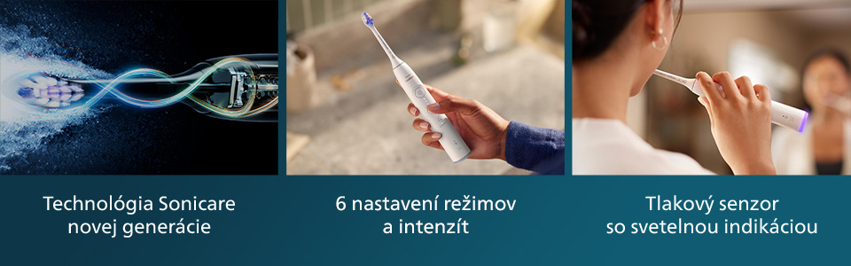 Zubná kefka Philips Sonicare 6100 HX7400/06 biela Philips HX7400/01 Sonicare 6100
