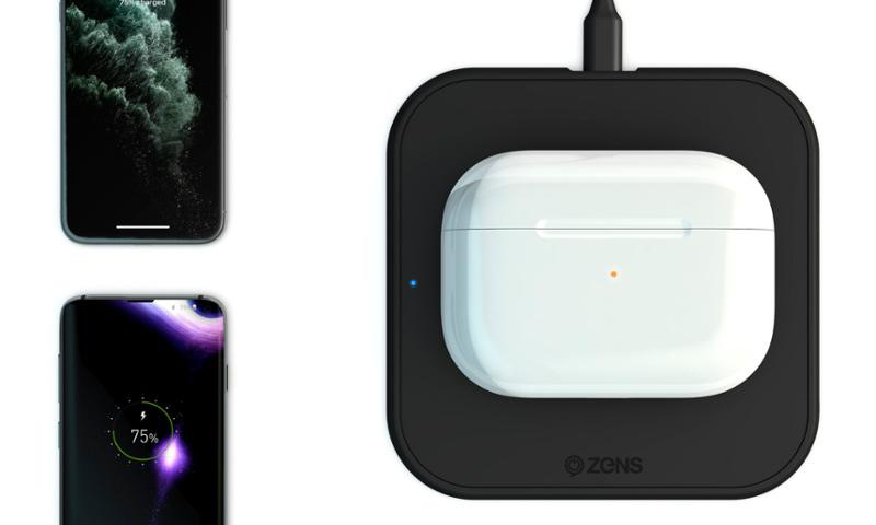 Bezdrôtová nabíjačka ZENS Starter Kit - Single Wireless 10W, QC 3.0 + USB-C PD 18 W adaptér čierna
