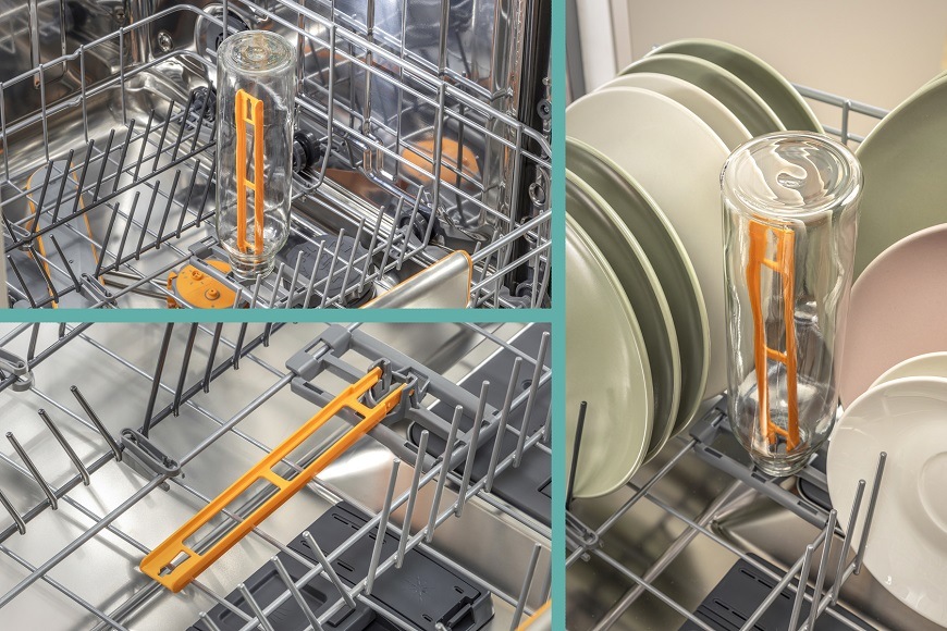 Vstavaná umývačka Gorenje ULTRA16BWIFI, držiak fliaš