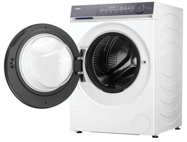 Práčka so sušičkou Haier HWD80-B14367U1-S biela otvorená práčka so sušičkou haier HWD80-B14367U1-S zo strany