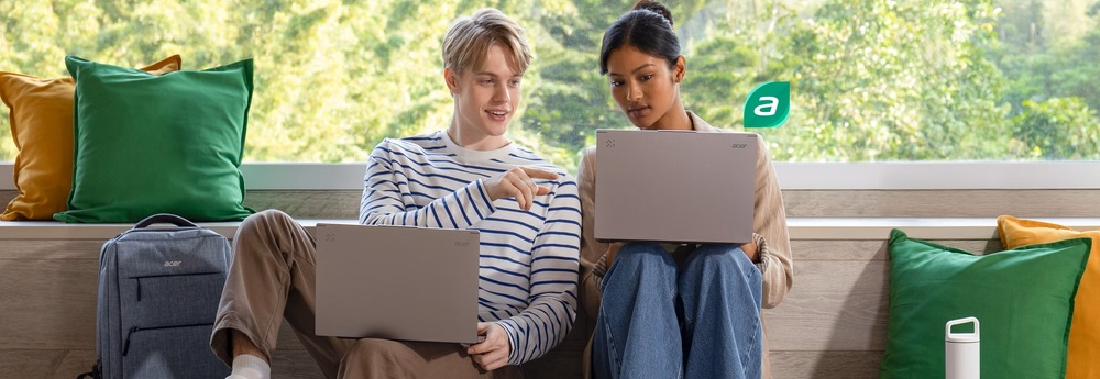 Notebook Acer Aspire 14 AI (A14-52MT-76GE) sivý Dva USB-C, dva USB 3.2 a HDMI poskytujú široké možnosti pripojenia externých zariadení a monitorov.