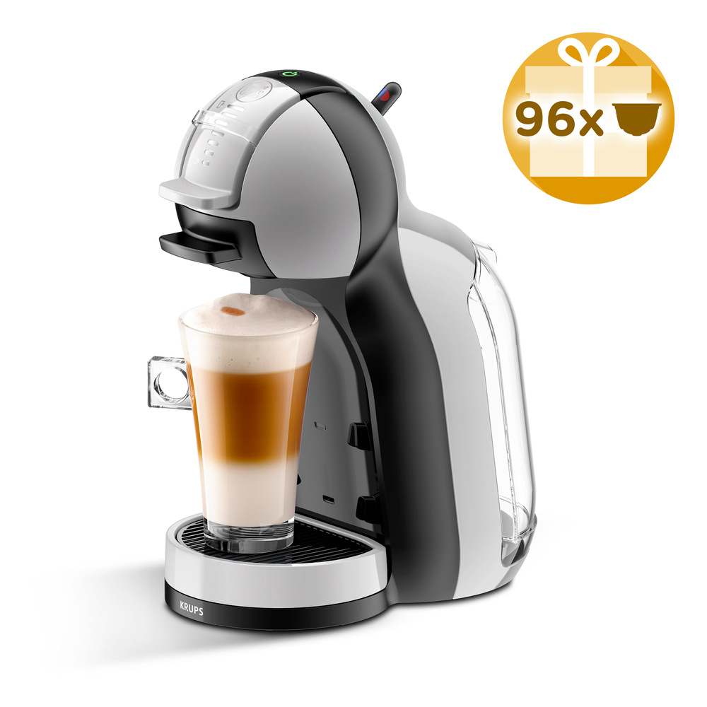 Kapsulový kávovar Krups NESCAFÉ Dolce Gusto Mini Me KP123BCE + kapsuly 96 ks sivé