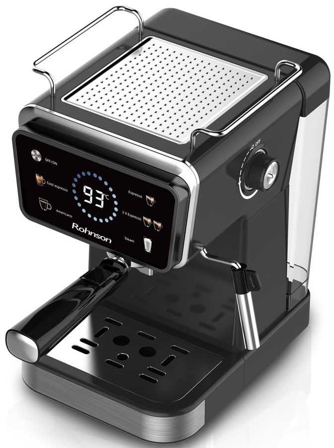 Pákový kávovar Rohnson R-98015 Hot & Cold čierny/strieborný