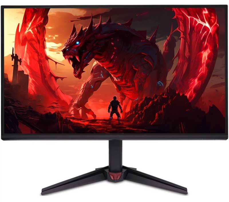 Monitor Acer Nitro VG270P6bmipx v čiernej farbe s červenými akcentmi.