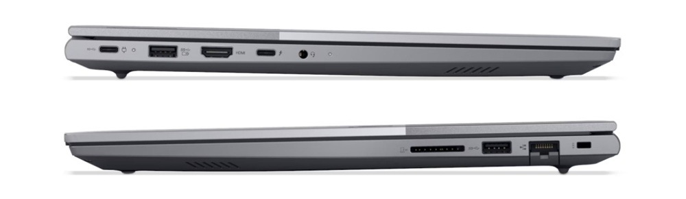 Notebook Lenovo ThinkBook 16 G9 IRL sivý Notebook Lenovo ThinkBook 16 G9 z oboch profilov s portami