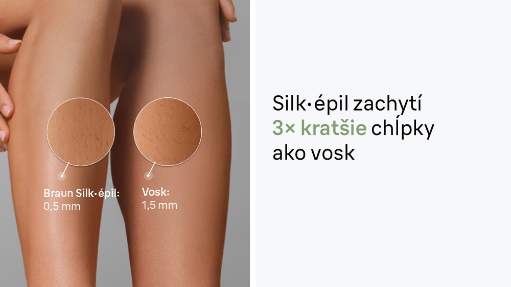 Epilátor Braun Silk-épil 7 SE7-041 strieborný/sivý Chĺpky zachytené na nohe