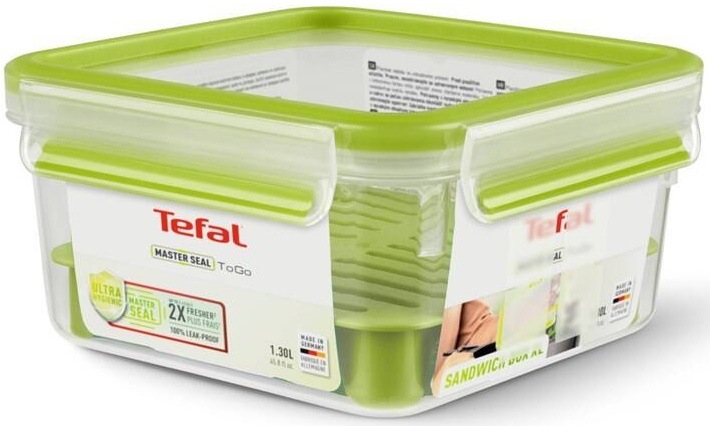 Dóza na potraviny Tefal Masterseal & Go N1071710, 1,3 l