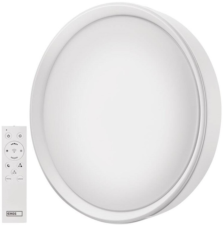 Stropné svietidlo EMOS GoSmart Ilvi, 30 W, diaľkové ovládanie - biele