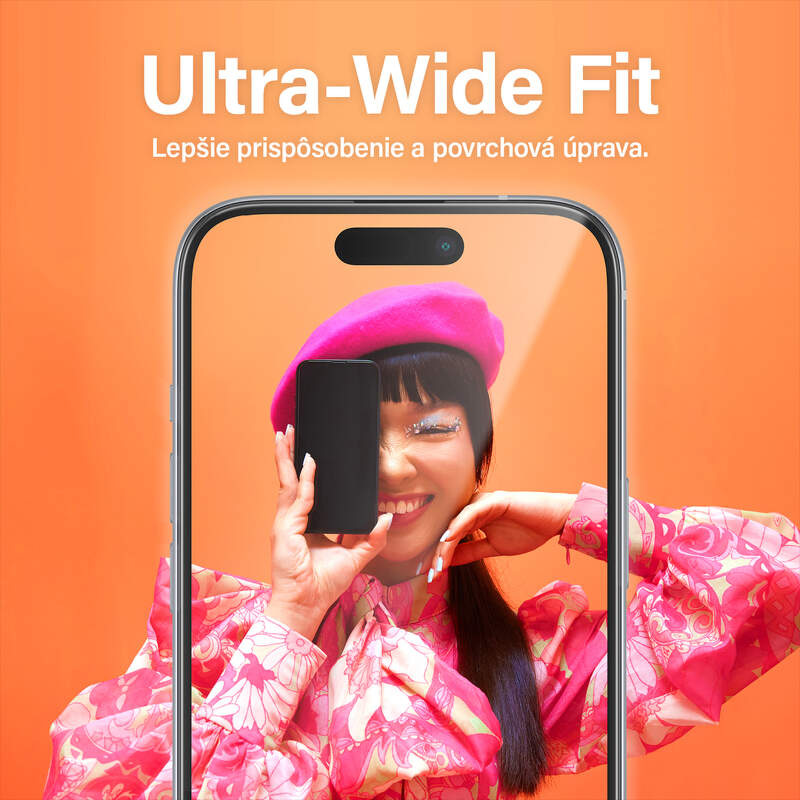 Tvrdené sklo PanzerGlass Ultra-Wide Fit na Apple iPhone 15 Pro s instalačním rámečkem Tvrdené sklo PanzerGlass Ultra-Wide Fit na Apple iPhone 15 Pro s instalačním rámečkem