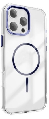 Kryt na mobil CPA Clear Thin Mag na Apple iPhone 15 - modrý/priehľadný