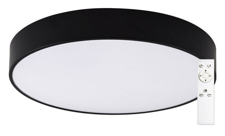 LED stropné svietidlo Top Light Petal 50C RC, s diaľkovým ovládačom, 48W, 4800lm, stmievanie, pamäť, priemer 48cm čierne