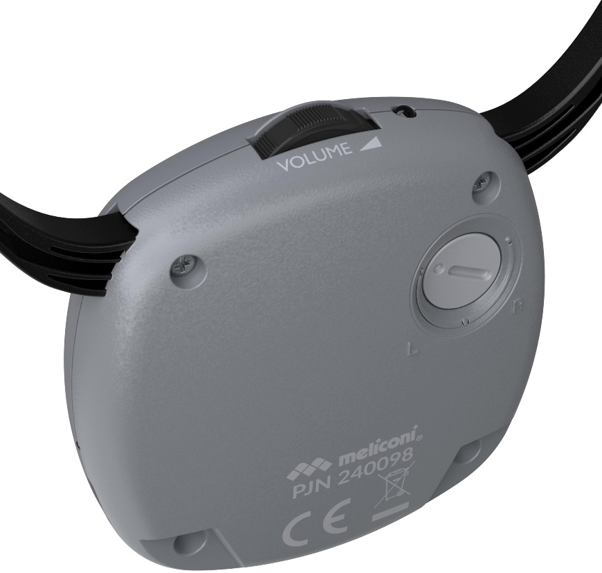 Meliconi HP Easy audiol TV, čierna/sivá
