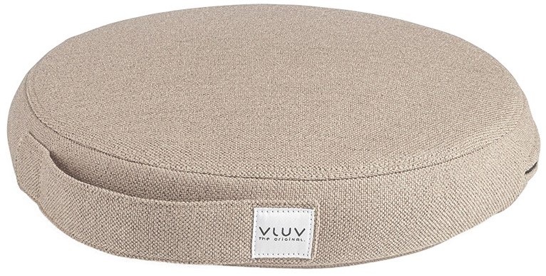 Balančný podsedák VLUV Pil&Ped Sova 36 cm Toffee hnedý Detail balančného podsedáku VLUV Pil&Ped Sova s pevnou textilnou štruktúrou a bočným madlom