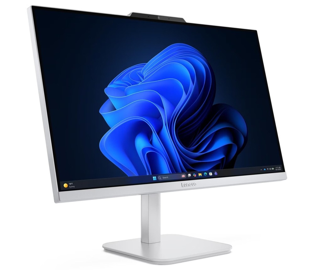 PC all in-one Lenovo A105 24 sivý All In One Lenovo A105 23,8" spredu natočený doprava