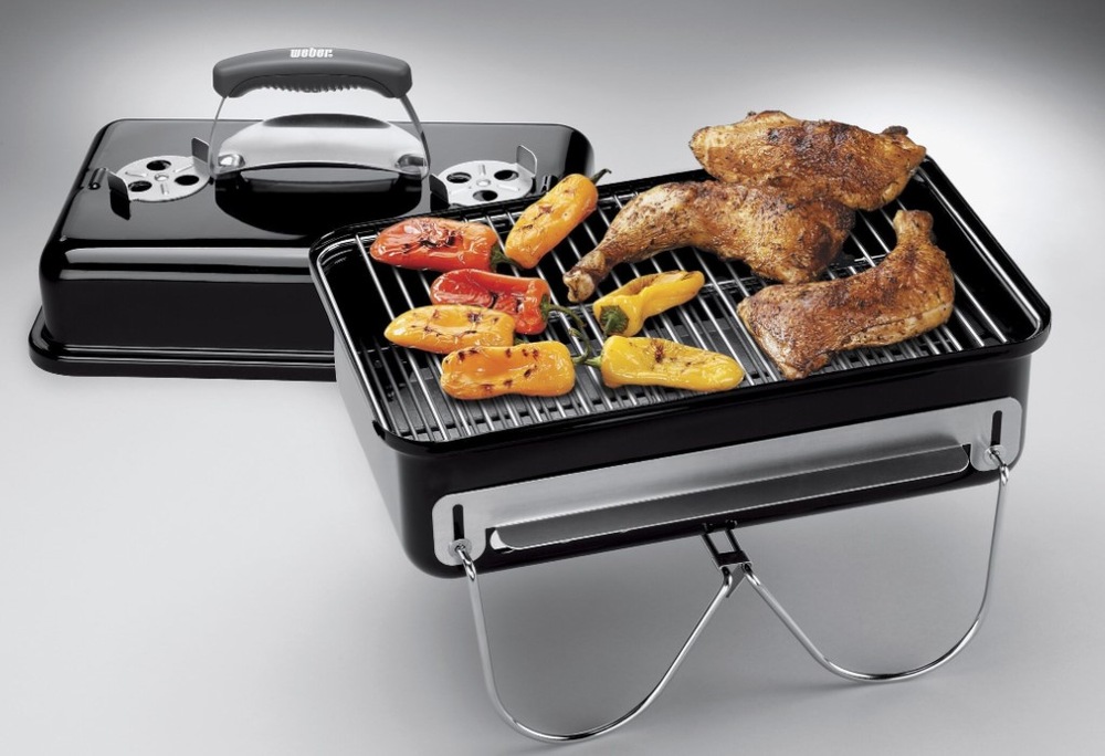 Gril záhradný na drevené uhlie Weber Go-Anywhere čierny Weber Go-Anywhere, černá