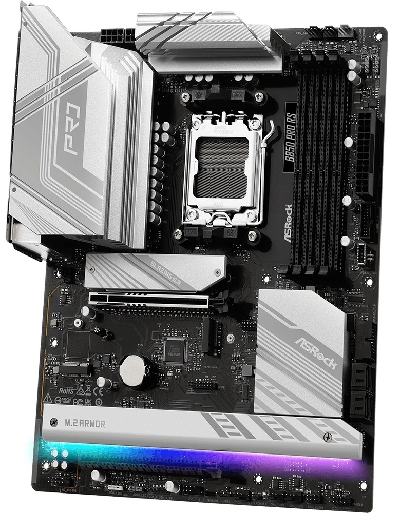 Základná doska ASRock B850 Pre RS AMD AM5, ATX, čierna farba