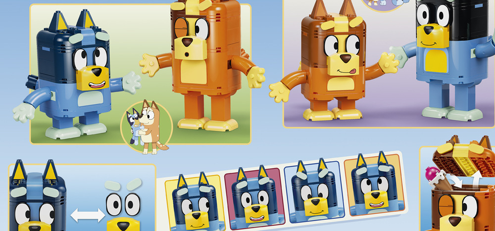Stavebnica LEGO® Bluey 11217 Rodina Bluey z kociek Doplnky ako jazvečík, táborák, fotoaparát, melón či zmrzlina rozširujú možnosti pre vlastné príbehy.
