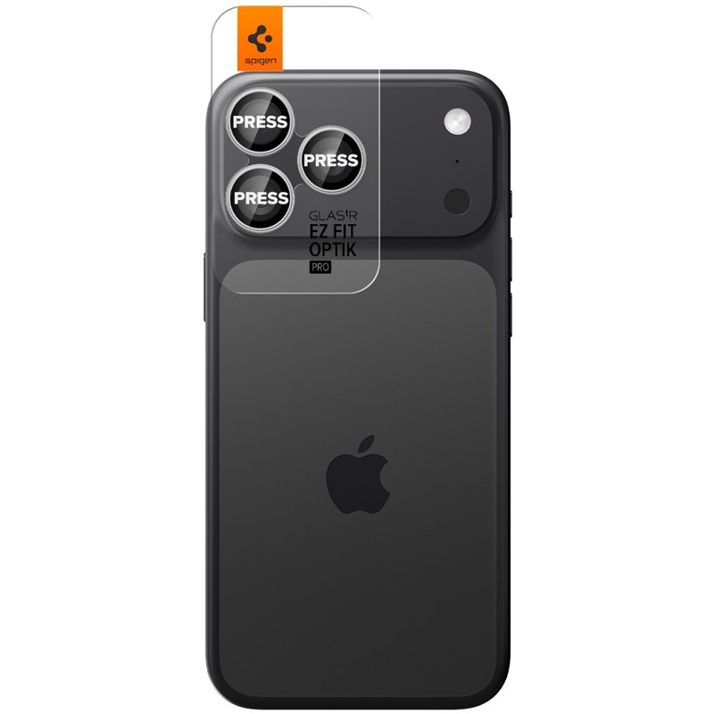 Tvrdené sklo Spigen TR EZ Fit Optik Pro na Apple iPhone 17/16/15/14 Pro / 17/16/15/14 Pro Max - strieborné