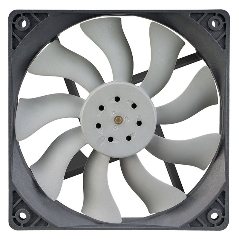 Ventilátor AKASA OTTO SF12, 120 mm, IP68, PWM, šedá farba.